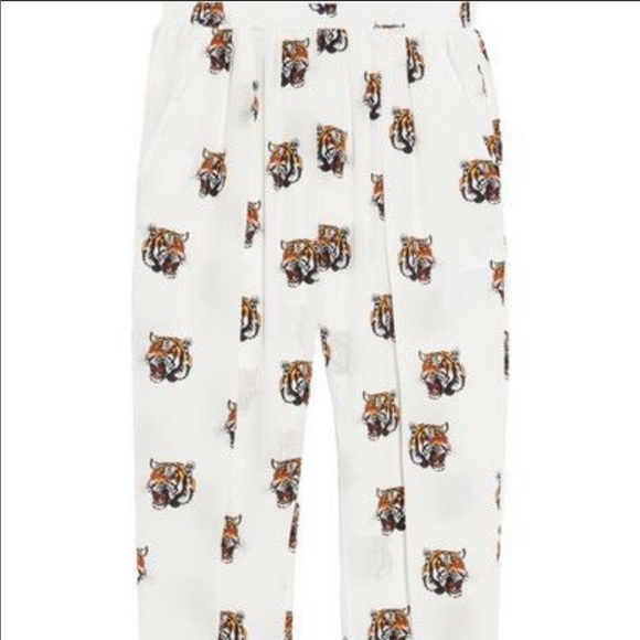 Stella McCartney Silk Tiger Print pants Euro 44